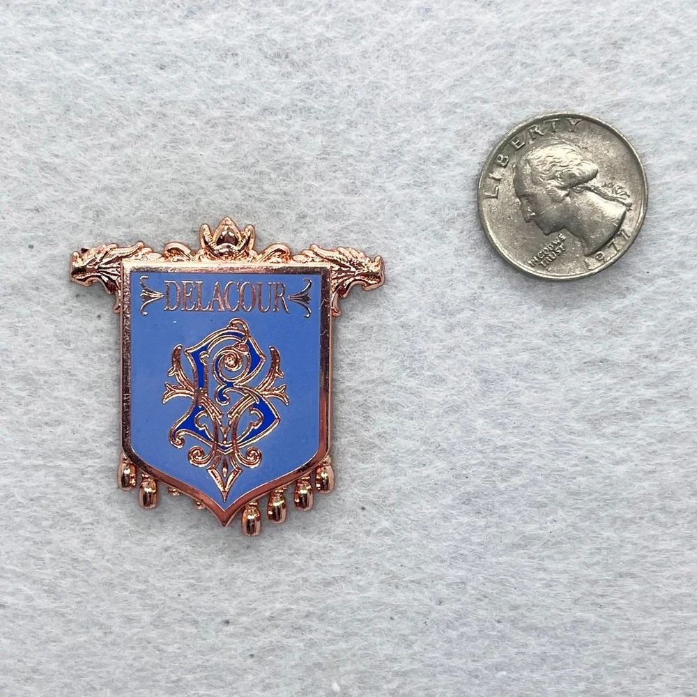 🔮 5/$25 Loony LuvGoods Delacour Crest Pin‎